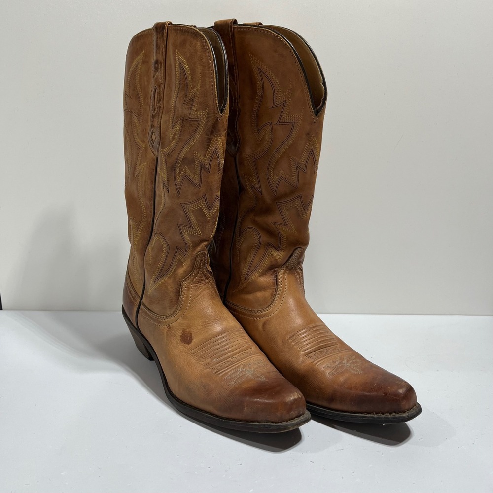 Nocona Leather Western Cowboy Boots Pointed Toe Women 7.5B Cowgirl Country Rodeo - Picture 2 of 11